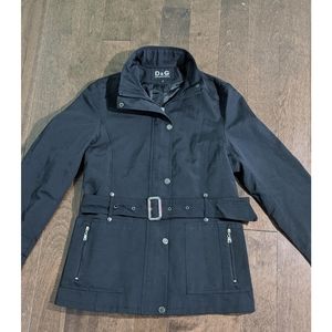 D&G Black Trench Coat S